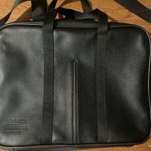 Ted Baker London Black Faux Leather Briefcase